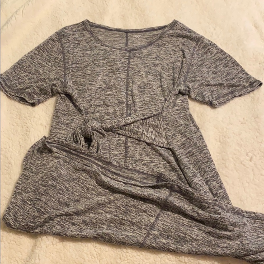 Active dress with adjustable tie waist